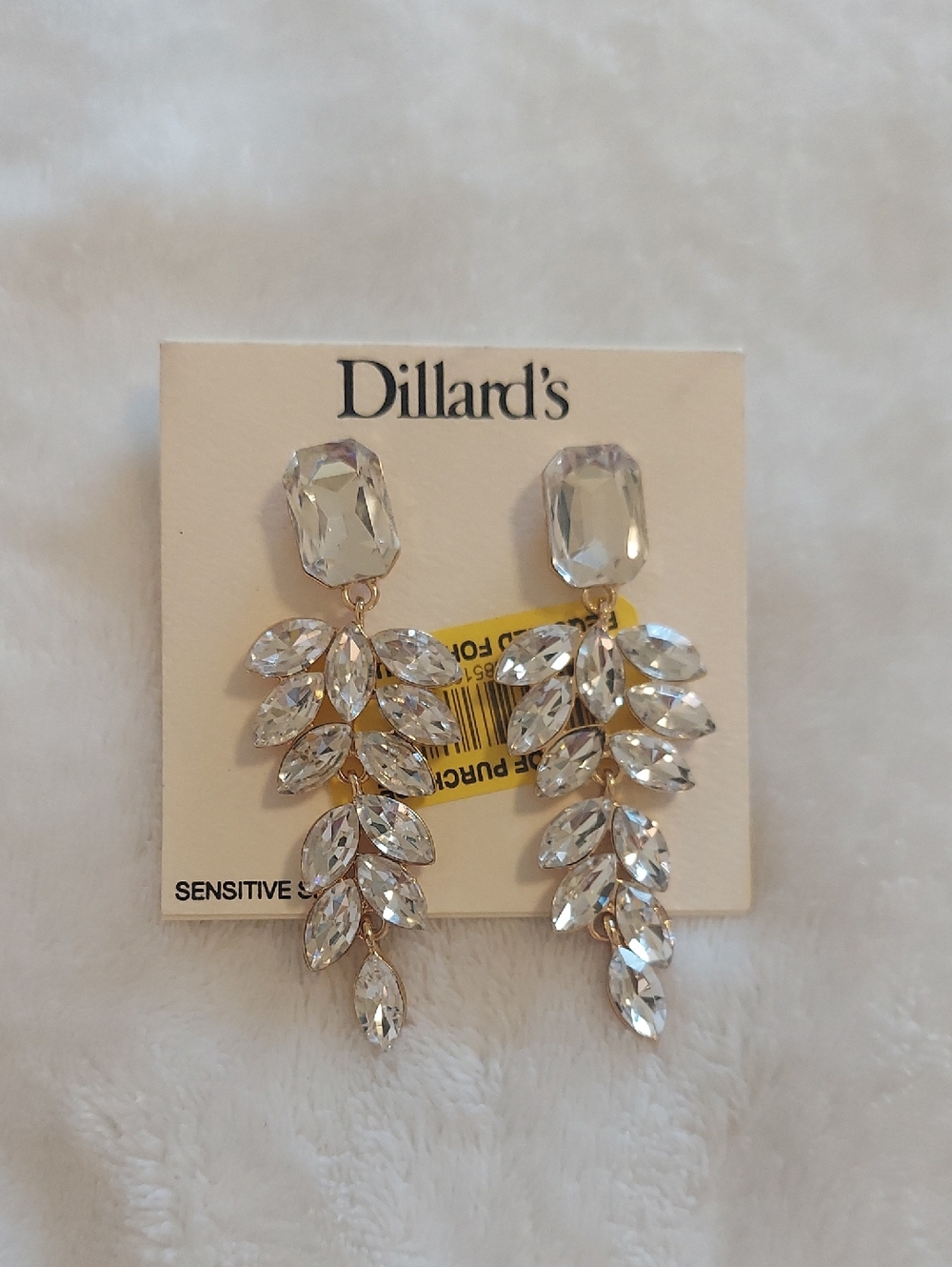 Stanley Clear Leaf Cascade Earrings